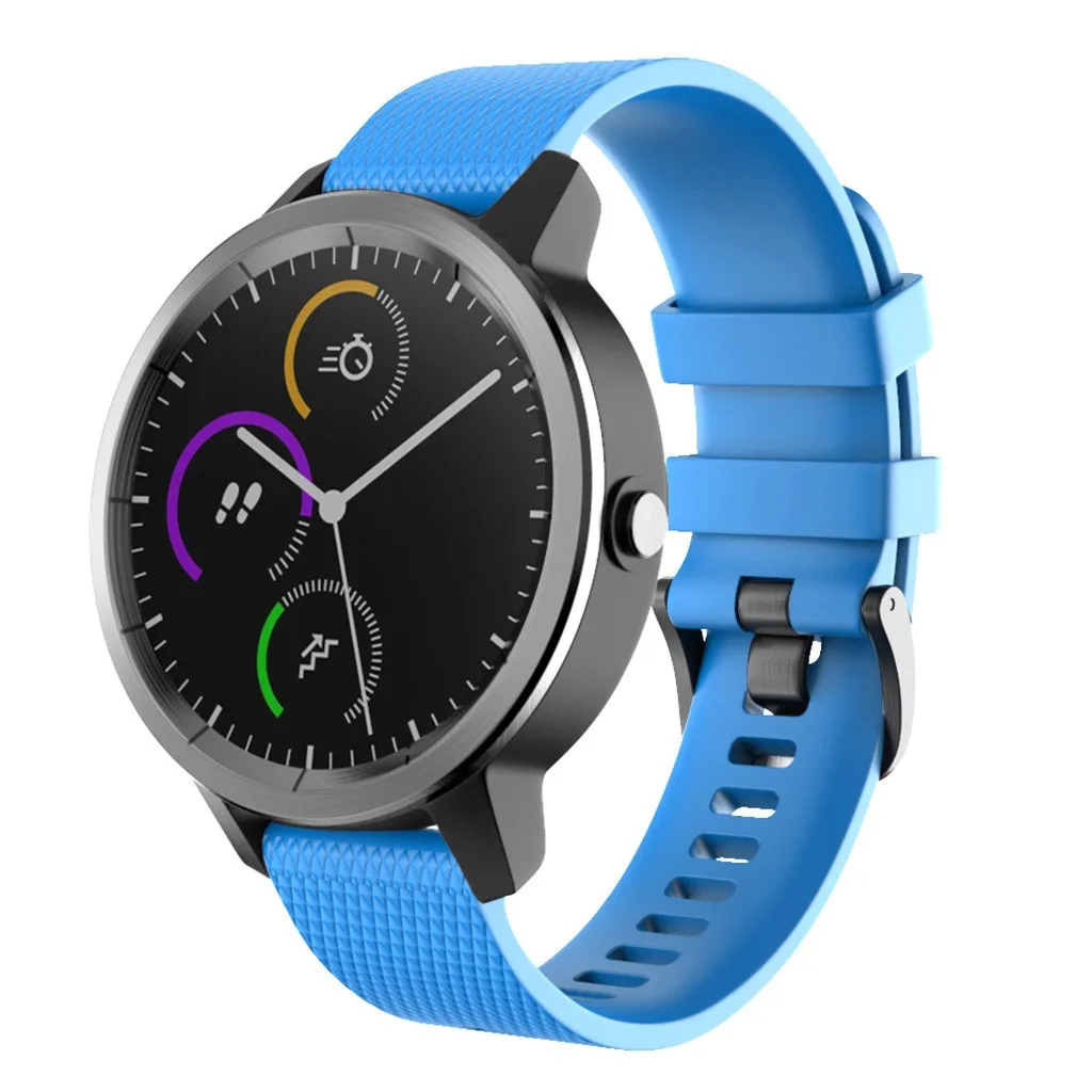 Маленький силиконовый ремешок на запястье для Garmin Vivoactive 3, браслет, Смарт-часы, ремешок для мужчин, Т-образный ремешок для женщин и мужчин, спортивный ремешок для часов, 19Aug