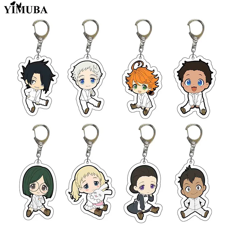 Новинка модный брелок для ключей с обещанием Neverland Эмма Норман Рэй кавайные Аниме