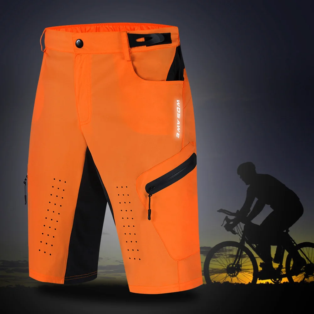 WOSAWE Мужские мотоциклетные шорты Свободные дышащие водонепроницаемые свободные