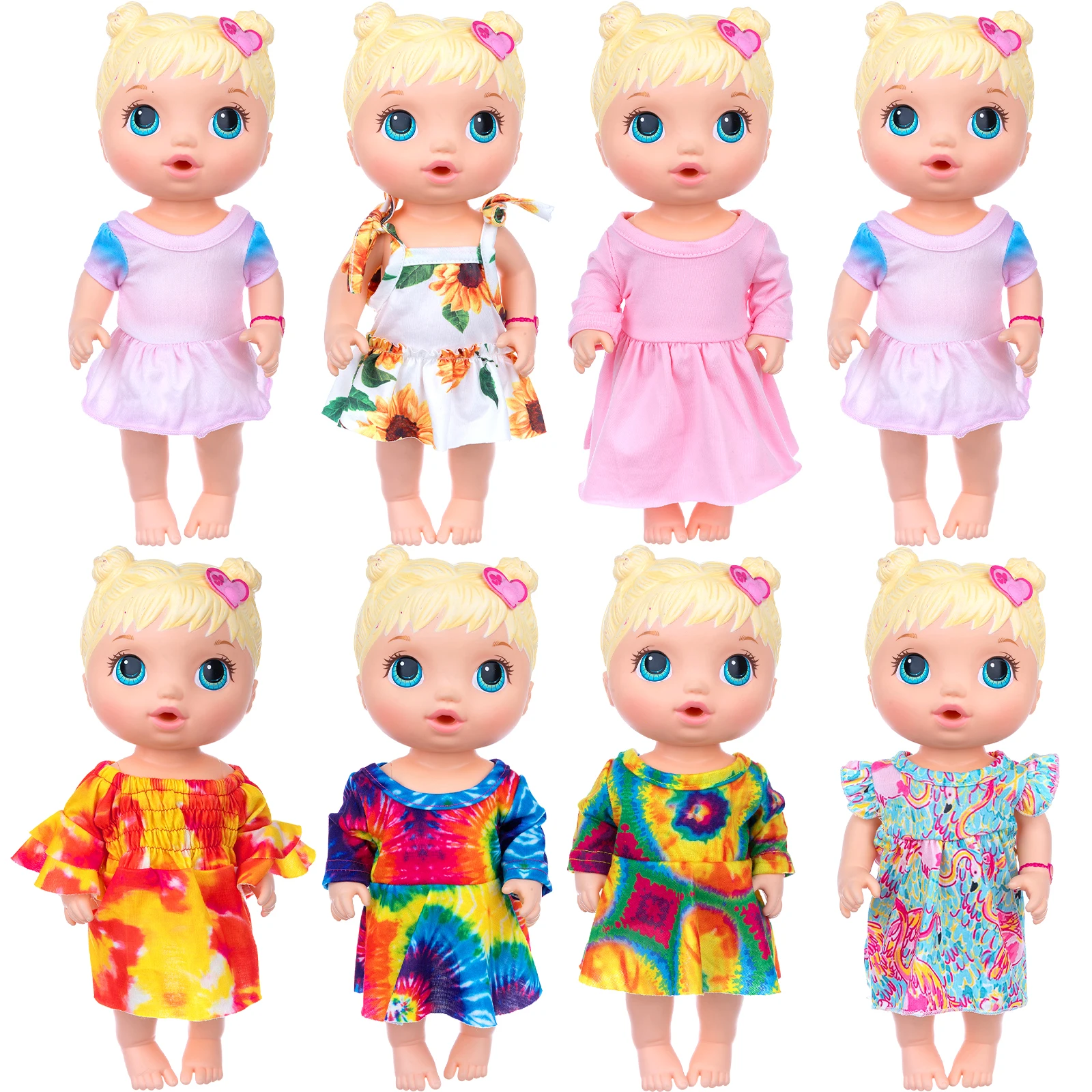 

2022 Fit 12 inch Doll Clothes Accessories Born New Baby Gauze Skirt Clothes For Baby Festival Gift