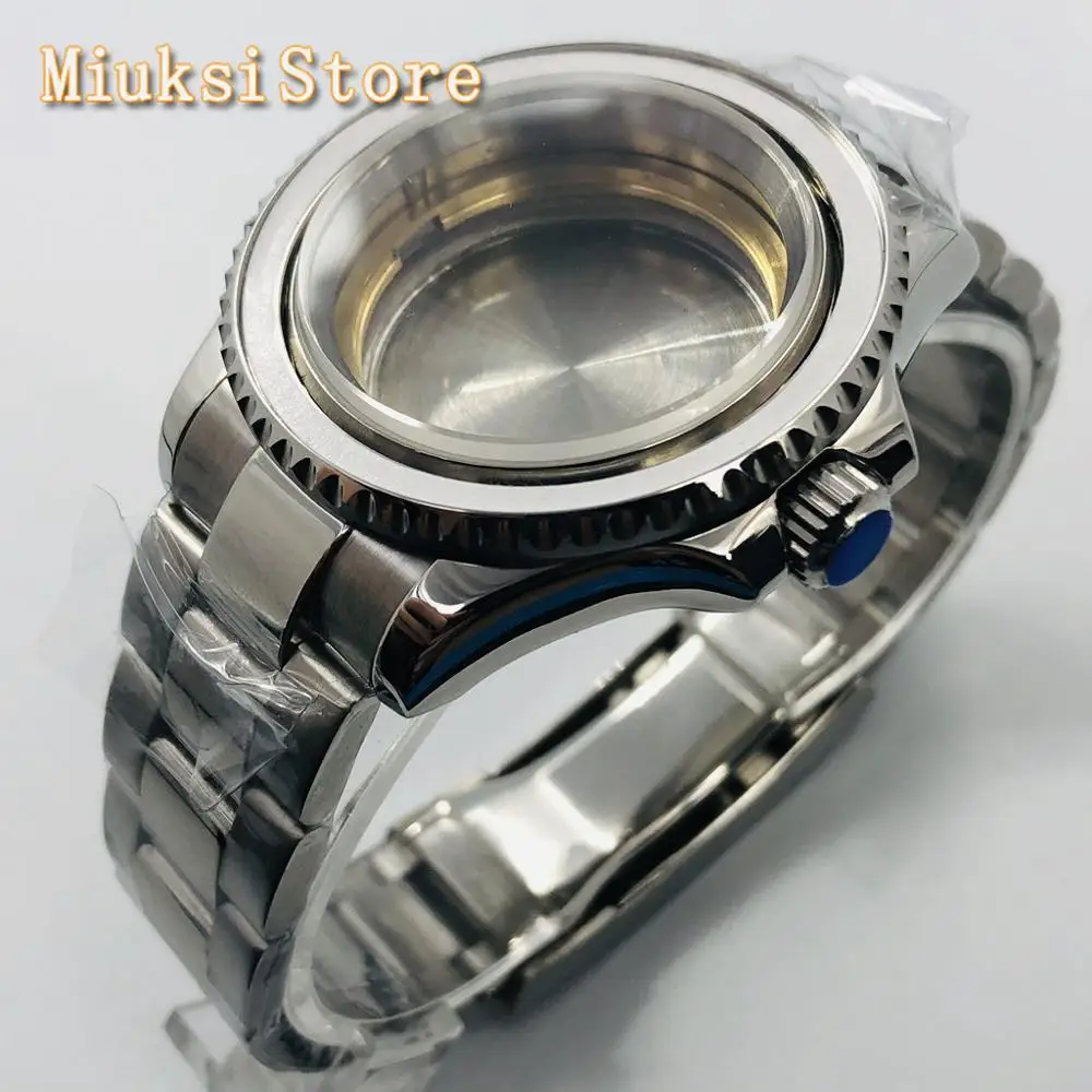 40 мм сапфировое стекло двунаправленный ободок мужские часы чехол fit ETA 2836 miyota