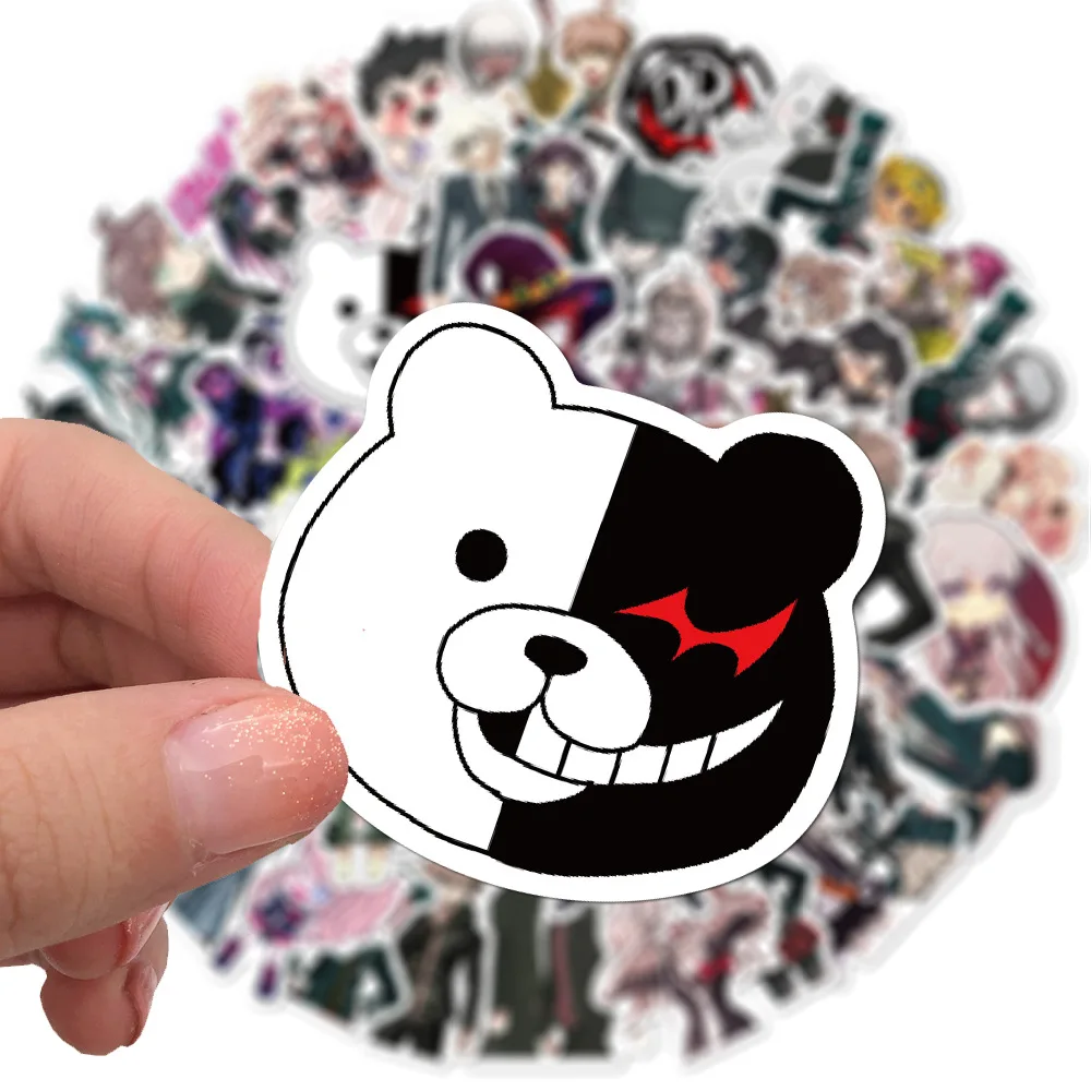 

50PCS Mixed Danganronpa Game Stickers DIY Snowboard Laptop Luggage Fridge Guitar Graffiti Waterproof Classic Kid Toy Stickers