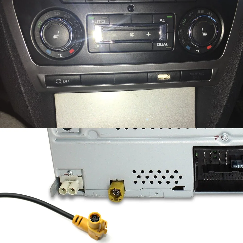 Car Cable For RCD510 RNS315 Radio Extend USB 4 Pin Female Male Interface Adapter for Skoda Octavia Slot Headunit Panel | Автомобили и