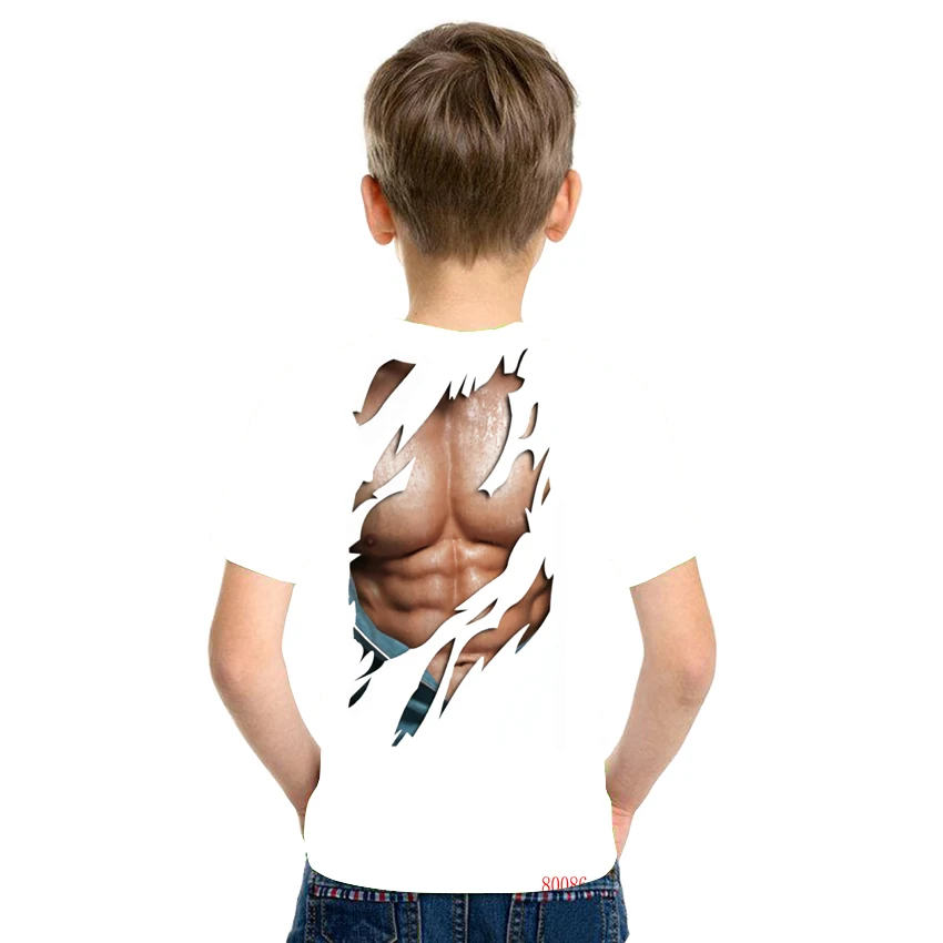

New children's clothing boys and girls top short sleeve 3D printing game animation printing other patterns cool fashion T-shirt