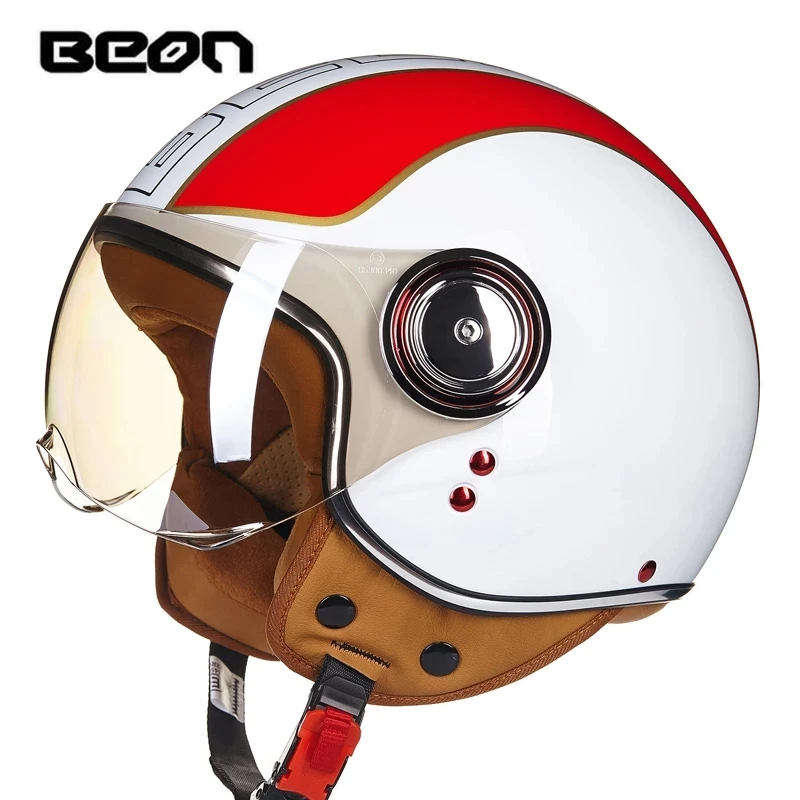 

Capacete BEON 110B Casco Scooter moto beon open face 3/4 moto jet vintage caschi retrò certificazione Casco ECE