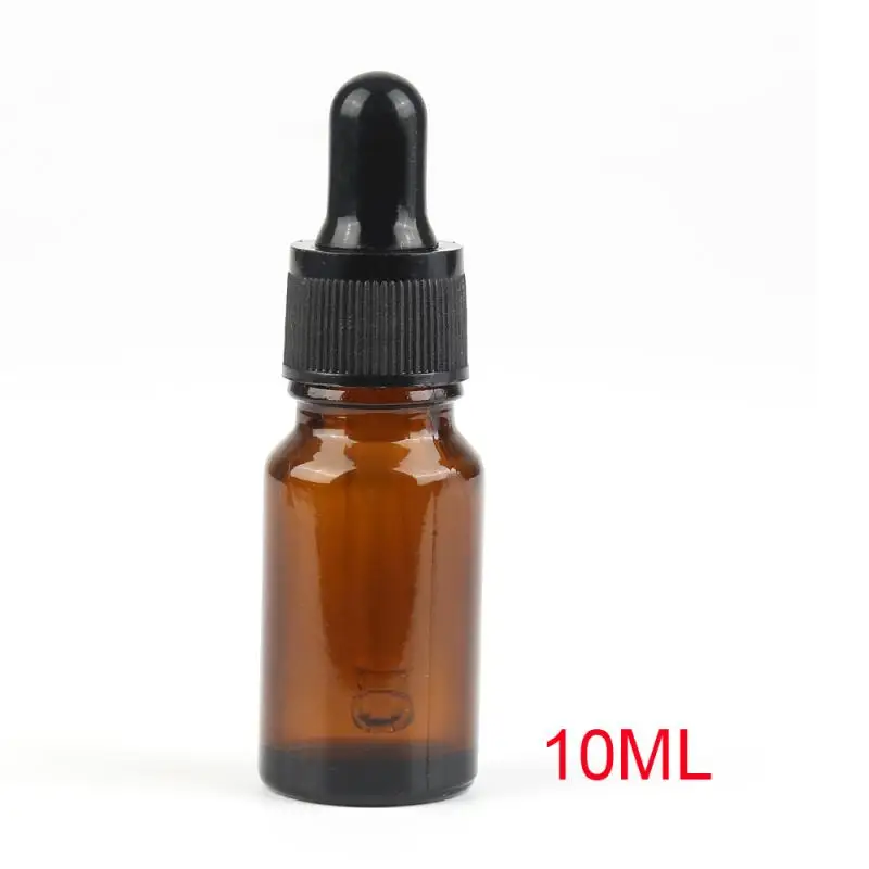 

10mlEmpty Dropper Bottle Amber Essential Oil Glass Aromatherapy Liquid Brown Drop For Massage Pipette Bottles Refillable