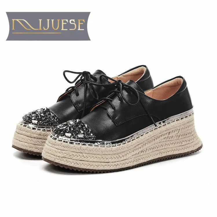 Женские туфли лодочки из коровьей кожи на шнуровке с круглым носком|Женские