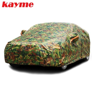 kayme waterproof camouflage car covers outdoor sun protection cover for car reflector dust rain snow protective suv sedan full free global shipping