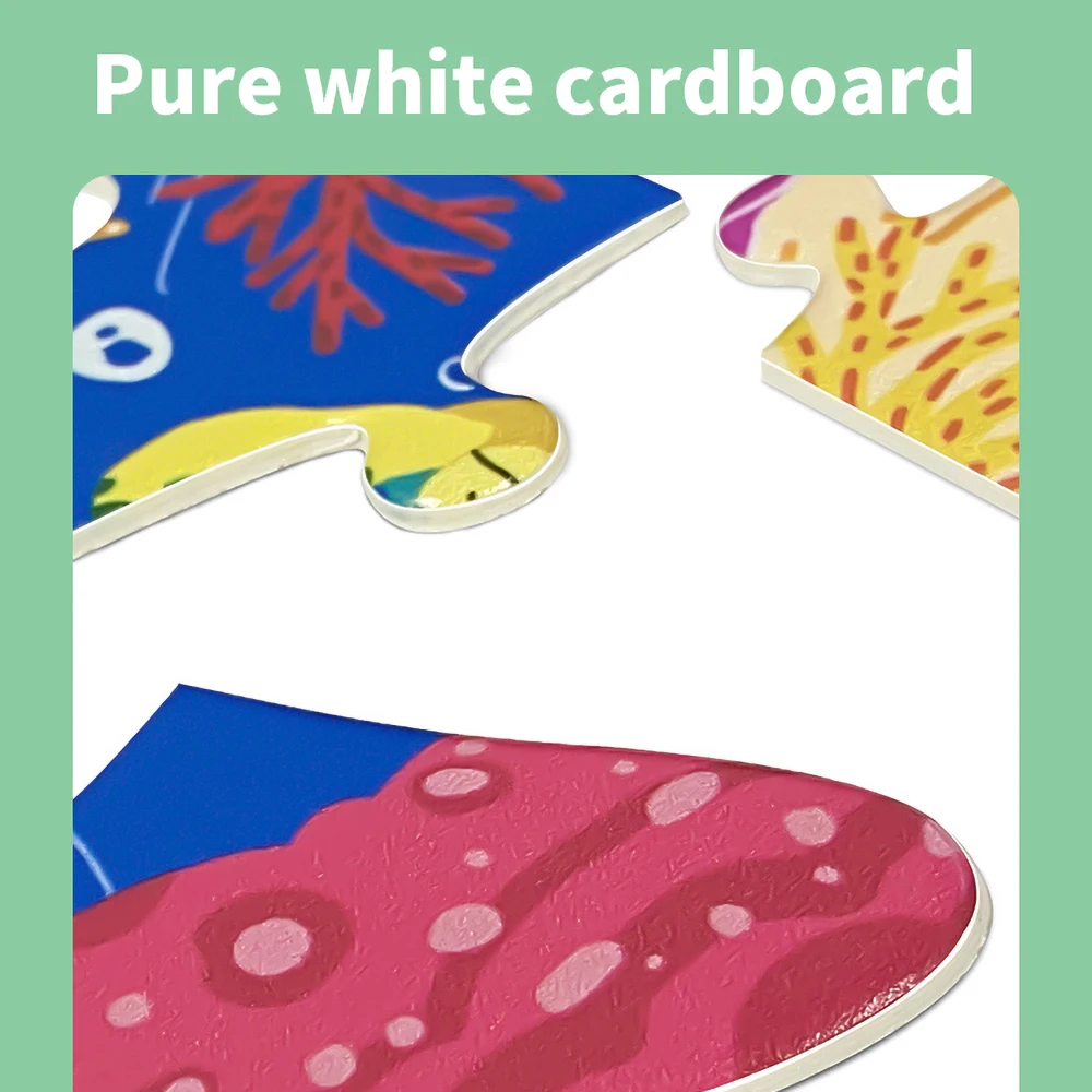 Пазл с изображением морских животных Мультяшные детские игры бумажные