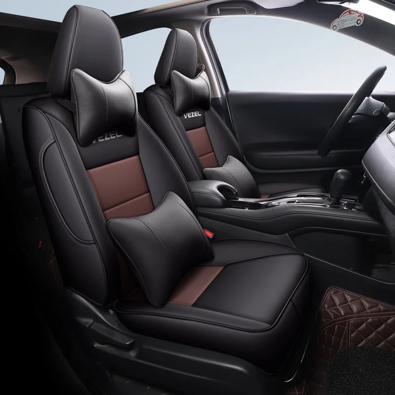 

Накидка на сиденье автомобиля для Honda vezel HR-V2014, 2015, 2016, 2017, 2018, 2019, кожаная, водонепроницаемая