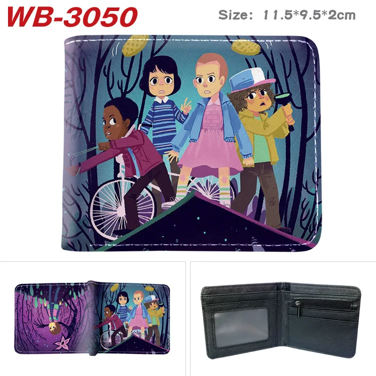

Stranger Things Cartoon Wallet Men Short ID Card Coin Holder Bifold Purse Gift