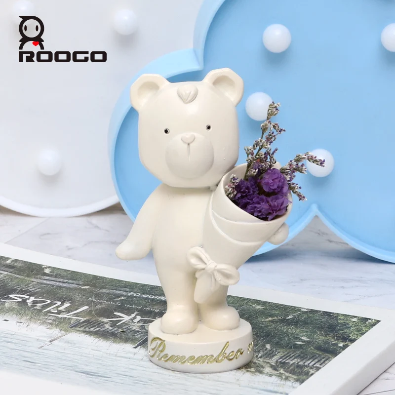 Современные цветочные горшки Roogo цветочный горшок из смолы для украшения дома и