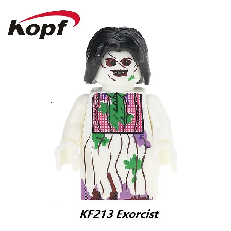 Exorcist Одиночная распродажа, набор колец из фильма ужасов, Billy Freedy Jeepers, криперы, Leatherface, комедия, строительные блоки, комплекты кирпичей, игрушки - Цвет: Exorcist