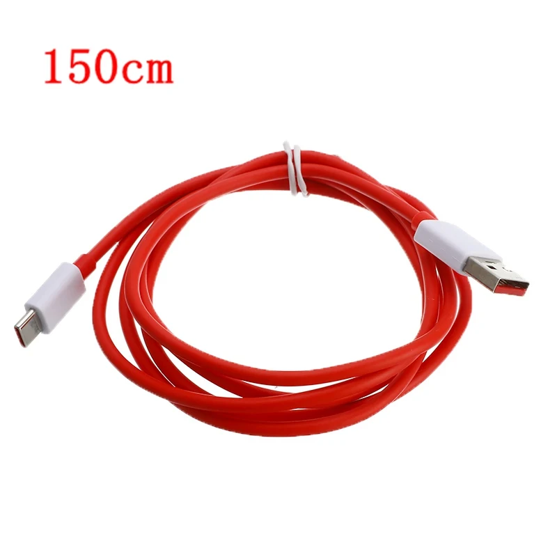 Red 150cm Для One plus 3t 3 6, 6 комплектов/партия, 5T 5 Зарядное устройство Usb кабель для передачи данных 3,1 Тип C Dash Тип кабеля type-C 4A быстрой зарядки Мощность данных USB-C кабель 100/150/200 см - Тип штекера: Red 150cm