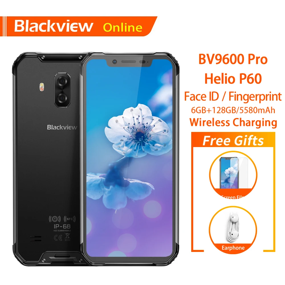 Blackview BV9600 Pro Новый 6 21 дюймов водонепроницаемый смартфон с IP68 Helio P60 ГБ + 128 Android 8 1 19:9