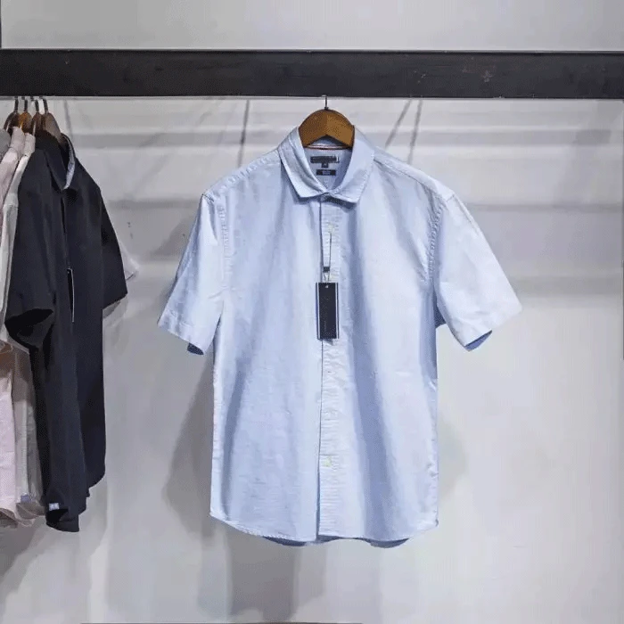 

Men's casual short sleeve shirt in spring and summer 5 colors zx4164