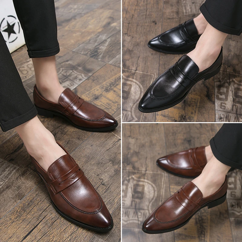 

Moccasins pointed piel loafers male pure for para fashion sapato masculino hombre mens couro luxury piergitar skin casual mens