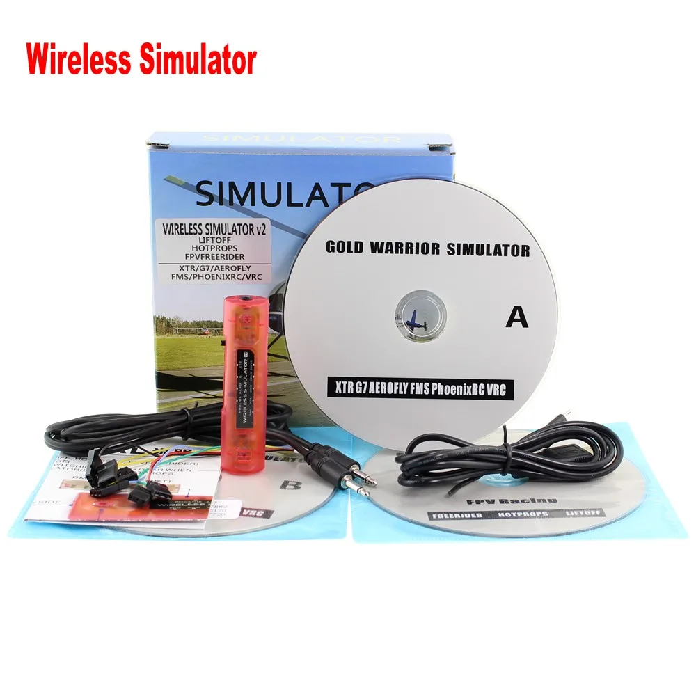 Новый беспроводной симулятор FPV V2 Gold Warrior поддержка XTR G7 Aerofly FMS Phoenix VRC Freerider Hotprops