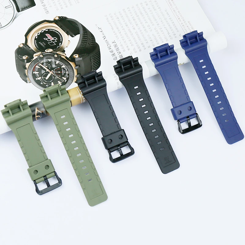 Watch accessories men's resin black strap for Casio AQ-S810W AEQ-110W W-735H ladies sports waterproof strap