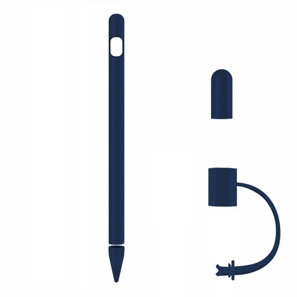 Синий Rovtop мягкий силиконовый Совместимый Чехол Для Apple Pencil совместимый для IPad планшет стилус защитный чехол - Цвета: Синий