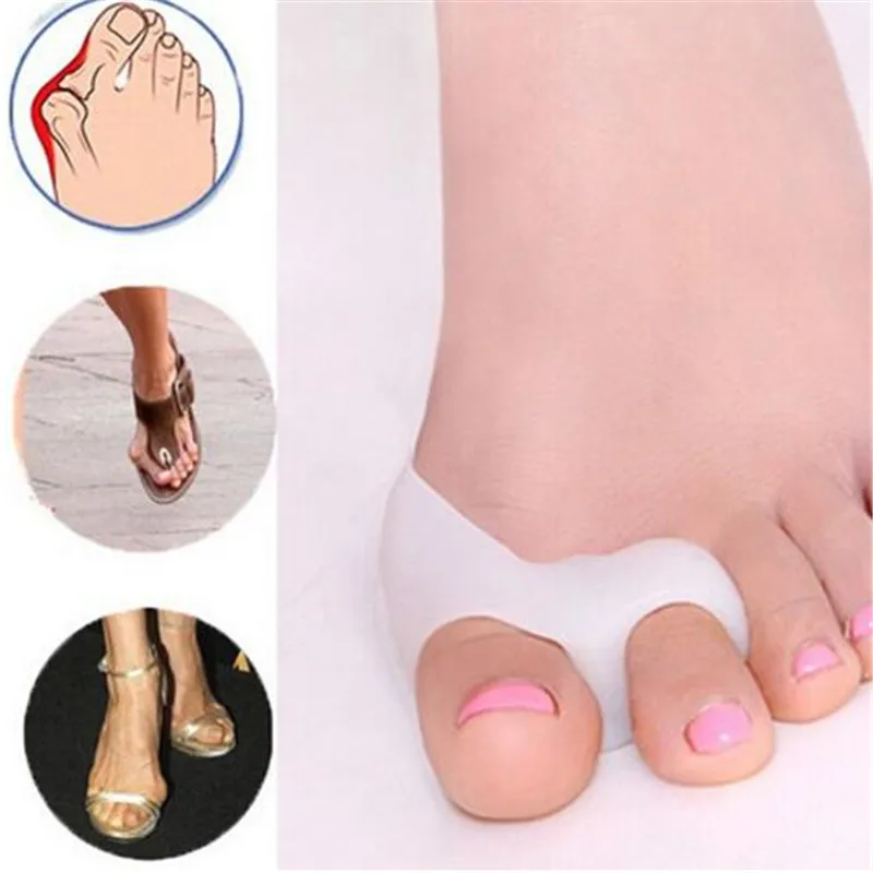 

2PCS=1Pair Gel Foot Care Tool Bunion Corrector Bone Big Toe Protector Hallux Valgus Straightener Toe Spreader Pedicure