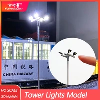 4pcs ho scale model lighting tower12v model street lights layout lamppost traingardenplaygroundstadium overhead lights