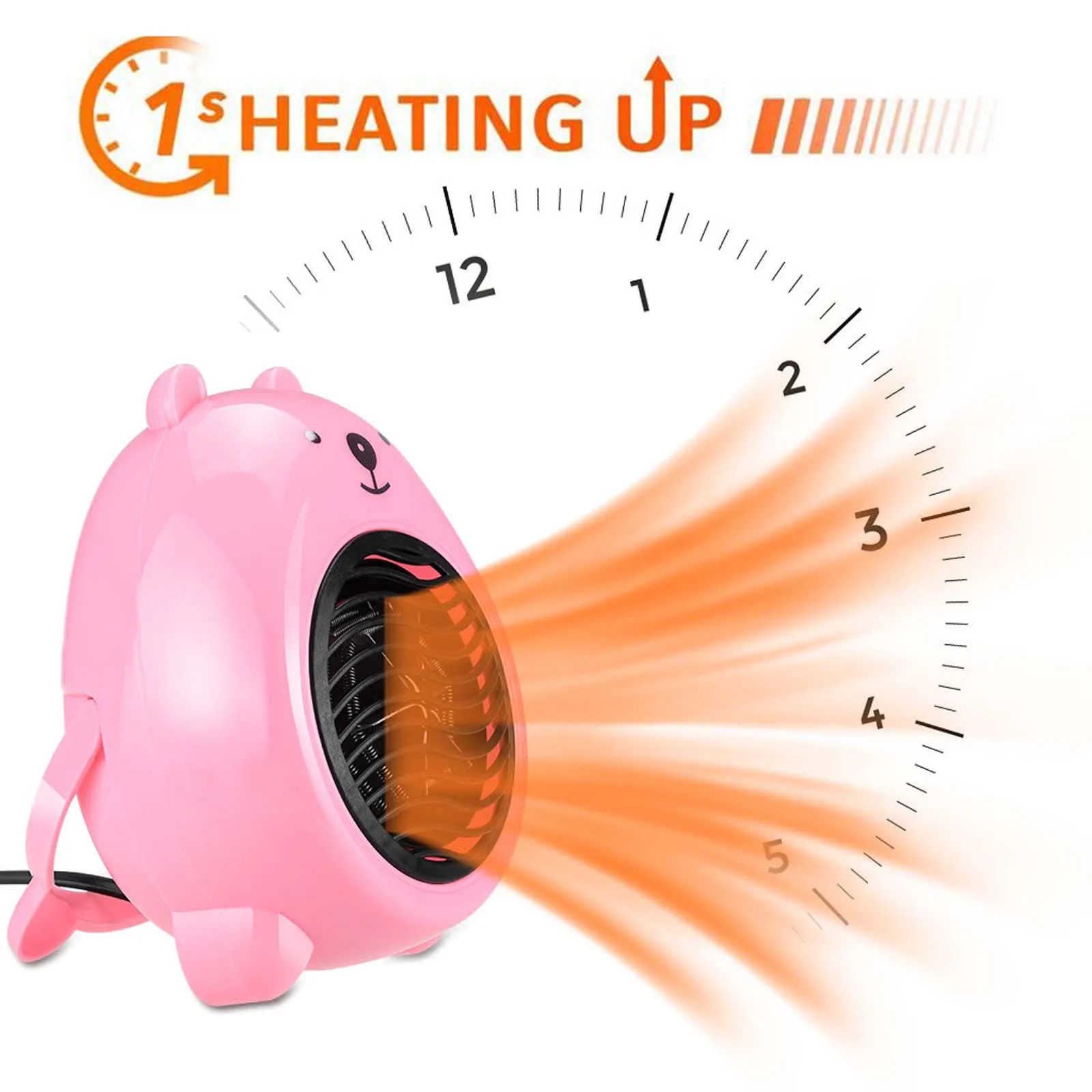 Персональный мини-вентилятор для обогрева помещений портативный Электрический