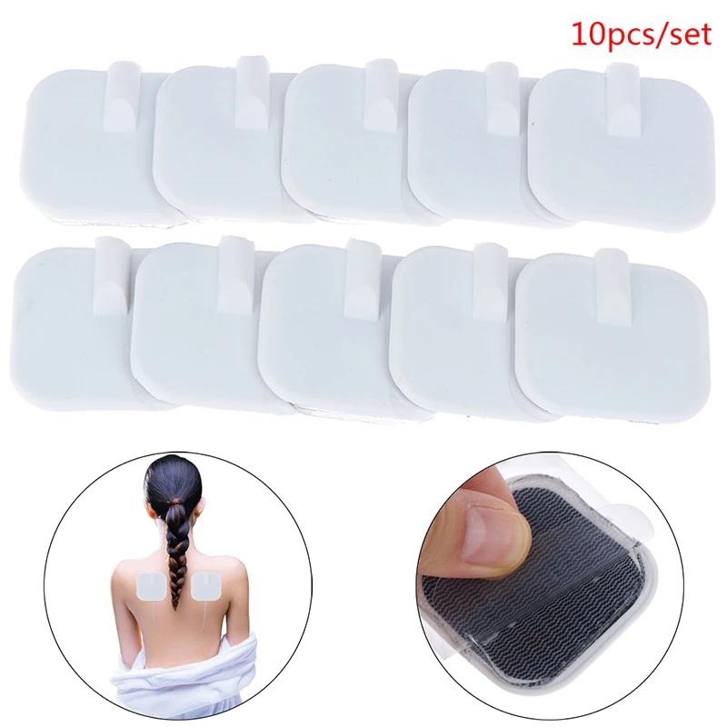 

4x4cm 10Pcs/lot Silicone Gel Electrode Pads Tens Electrodes Ems Nerve Muscle Stimulator Digital Therapy Machine Massage Gel Pads