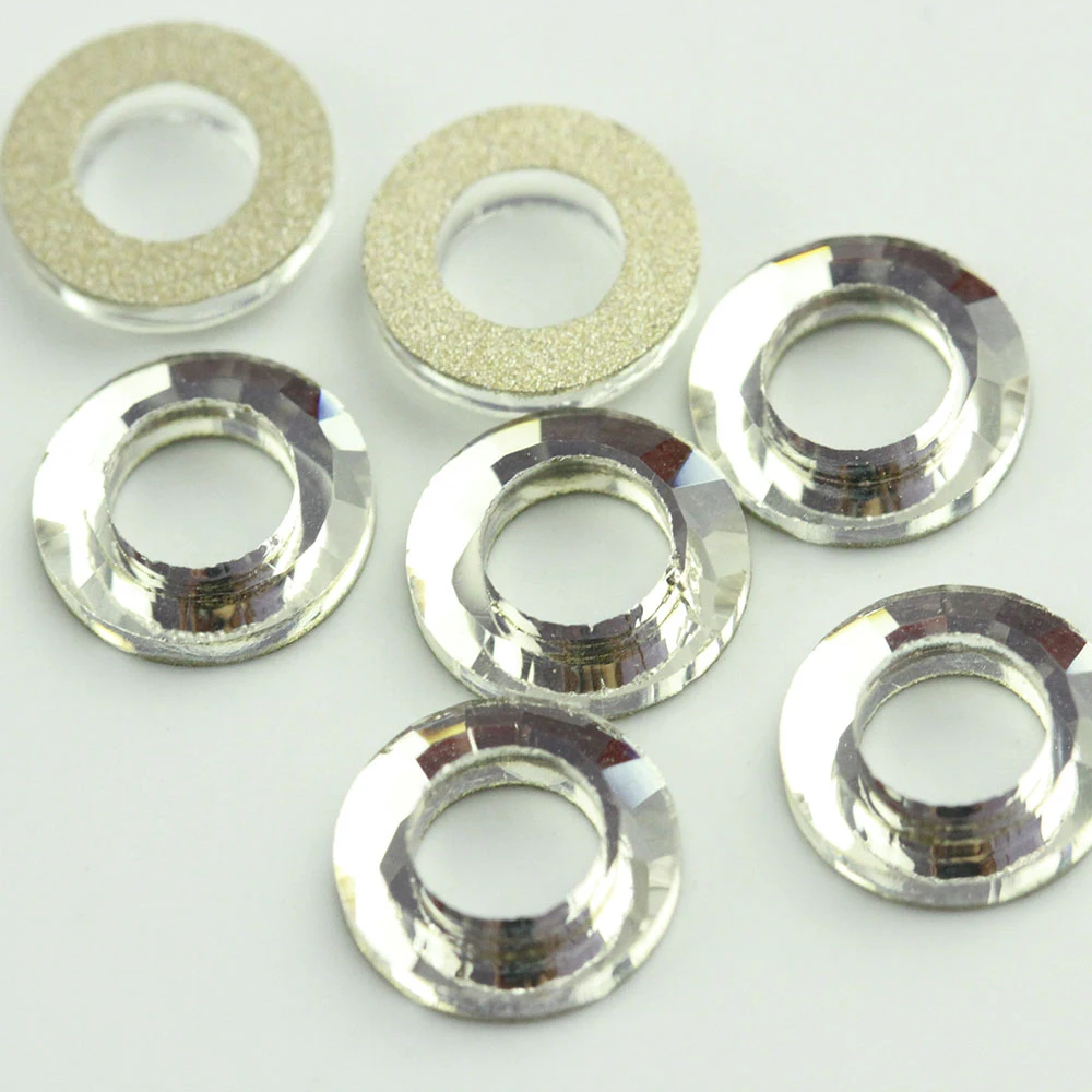 Стразы в форме кольца без горячей фиксации прозрачные стеклянные хрустальные