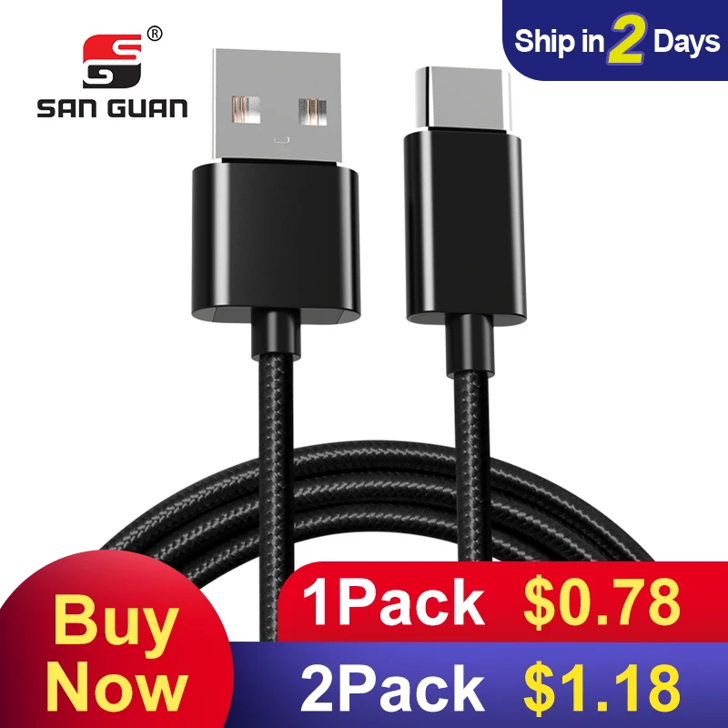 Factory USB C Cable USB 3.1 Type C Cable to USB A for xiaomi redmi pro huawei QC3.0 fast phone charging cable 2.4A USB Charge