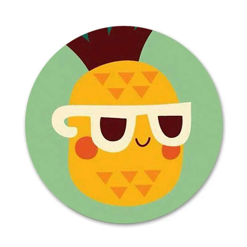 

Cartoon cute pineapple Badge Brooch Pin Accessories For Clothes Backpack Decoration gift 58mm