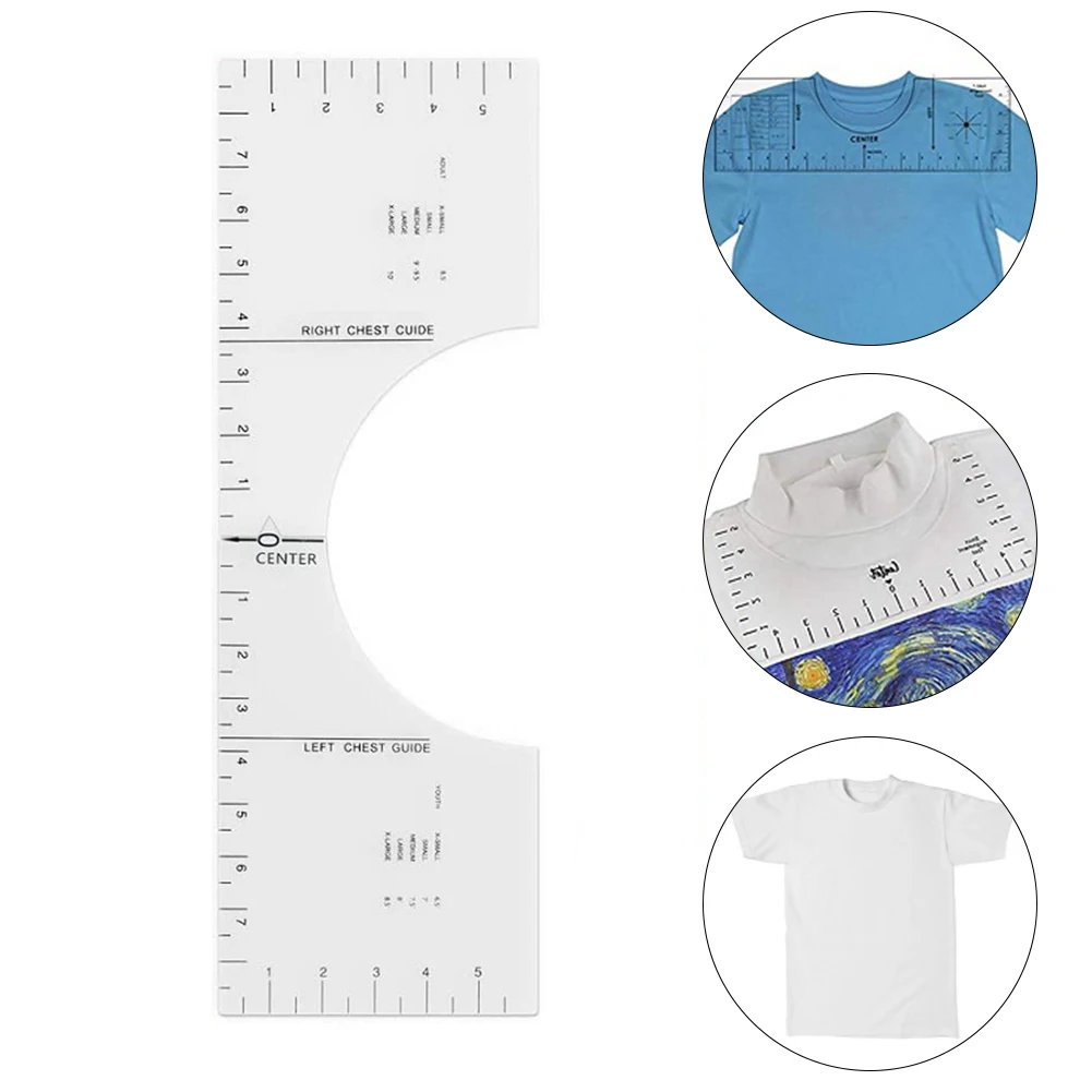 

Knitting Counter Density Ruler Sewing Tools T-Shirt Alignment Ruler Craft Ruler with Guide Tool Drawing Template Craft Tool