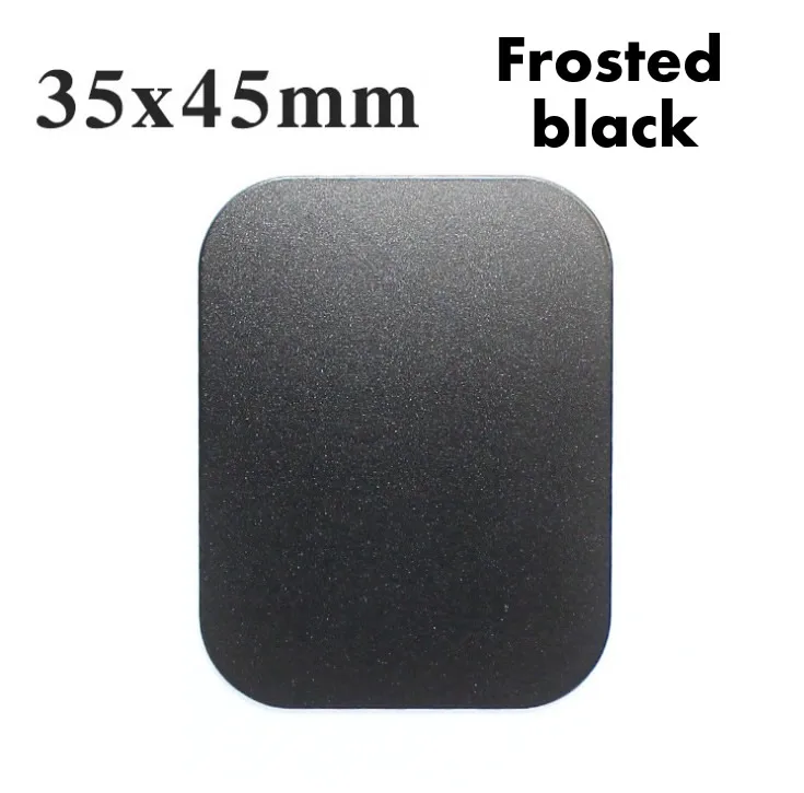 35x45black-matte 2 шт Универсальный 35x45 мм матовая металлическая пластина-диск железный лист для iphone oppo магнитный автомобильный держатель для мобильного телефона - Цвет: 35x45black-matte