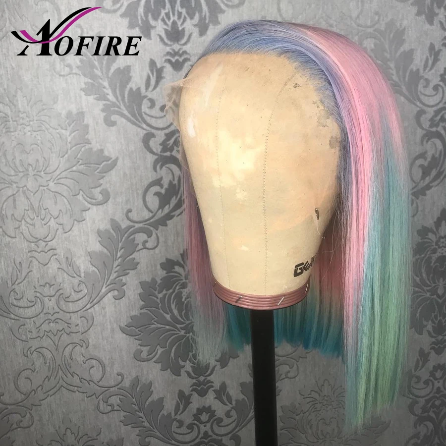 Прямые бразильские волосы Remy 13x6 парики из коротких человеческих волос с