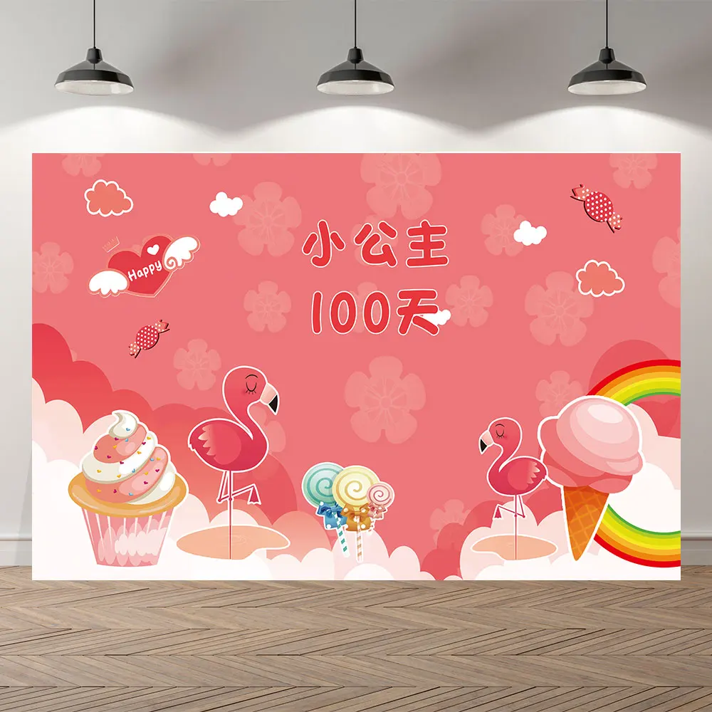 SeekPro С Днем Рождения вечерние баннер baby shower Фламинго летние каникулы студийное фото Bacdrop фотографии Фоны стены Бумага