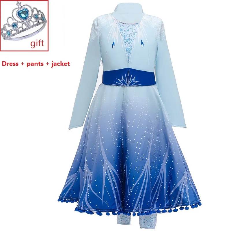 Vestidos infants платья для девочек детские костюмы на Год рождественское платье для вечеринок милые платья в стиле принцессы Эльзы Анны маскарадный костюм