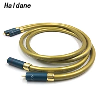 haldane pair hifi type 1 gold plated rca plug audio cable 2rca male to male interconnect cable for cardas hexlink golden 5 c
