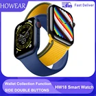 Оригинальные Смарт-часы HW18 с двойными кнопками и пульсометром для женщин и мужчин, Смарт-часы серии 6, спортивные Смарт-часы pk iwo 13 W46 W66