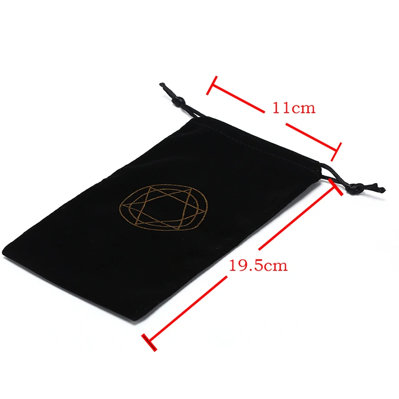 

Beam Cards Loading Various Board Game Cards Black Six-Pointed Star Pattern Velvet Tarot Card Storage Bag