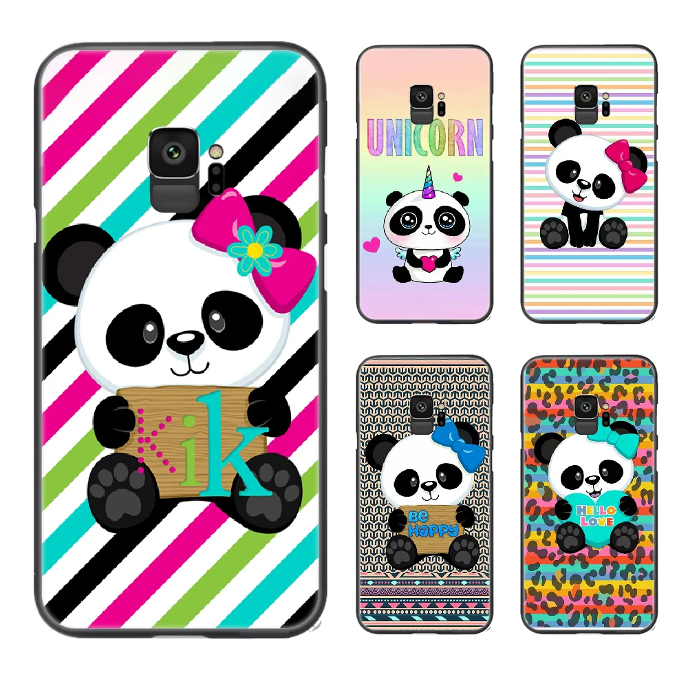 С милым мультипликационным принтом панда для телефона чехол с отверстием экрана