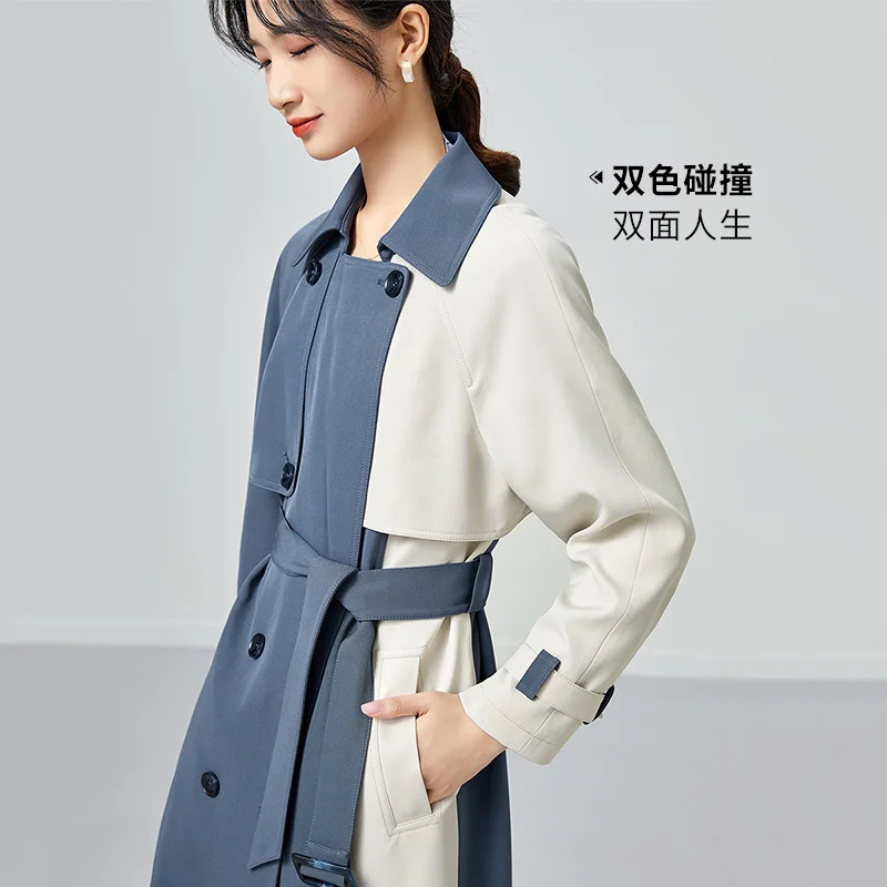 

Женская ветровка ol, новинка 2021, весенне-осеннее дизайнерское пальто со сращением, модное темпераментное пальто