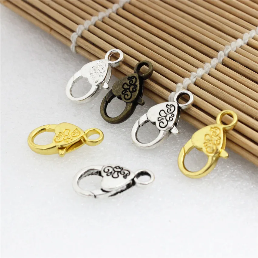 Застежка карабин для ожерелий браслетов цепочек 26 х15 мм 50 шт.|lobster clasp hooks|clasp hookheart