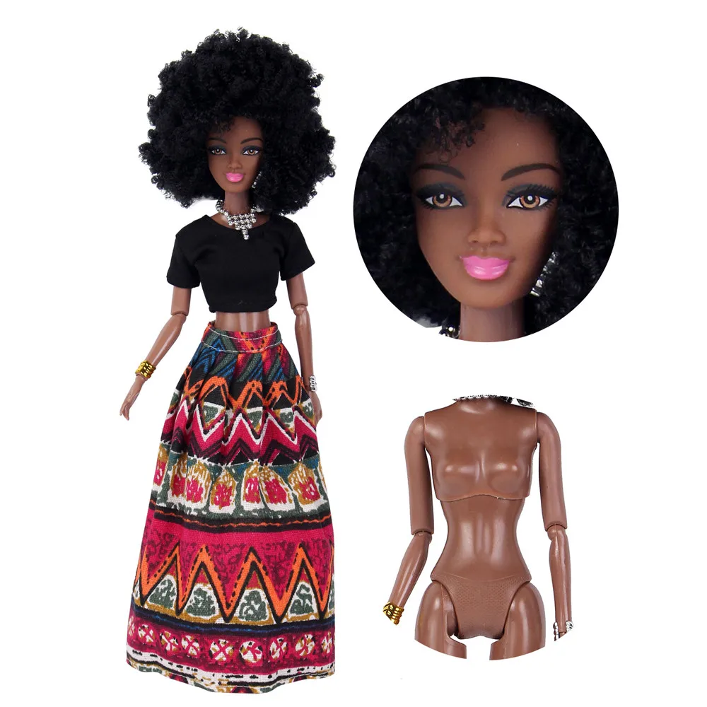 

Baby Dolls For Girls Baby Movable Joint African Doll Toy Black Doll Best Gift Toy Baby Dolls For Kids Education Funny Toys Hot