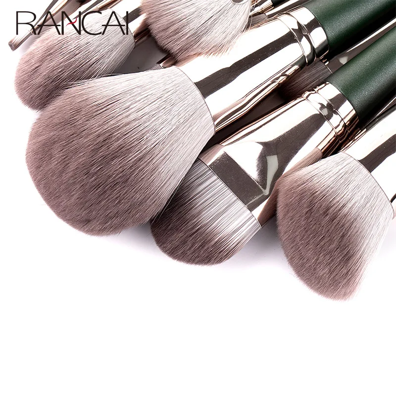 Кисти для макияжа RANCAI 14 шт. набор кистей crochas maquillaje Green большая свободная пудра