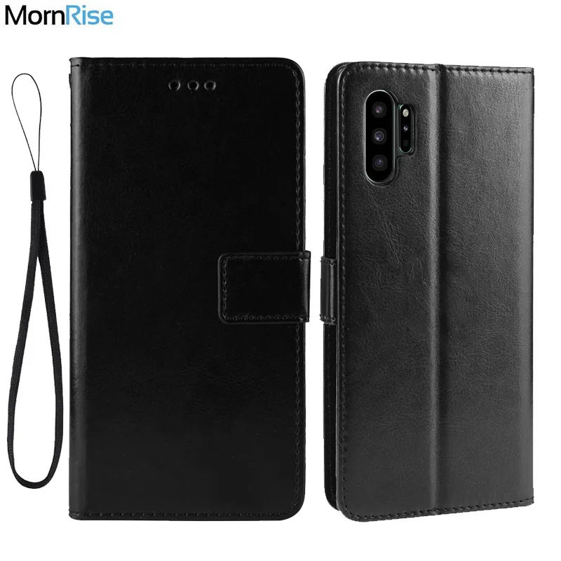 Роскошный винтажный кожаный чехол книжка для samsung Galaxy Note 10 + кошелька с ремешком