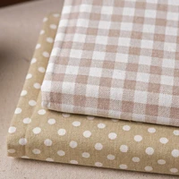 linen cotton fabric cloth for patchwork quilting dot fabrics diy bags baby clothing dress handmade sewing textile materials