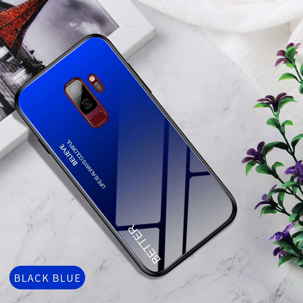 Чехол Heyytle из закаленного стекла с градиентом для samsung Galaxy S9 S10 Plus A70 A50, чехол с рисунком звездного неба для Note 9 A60
