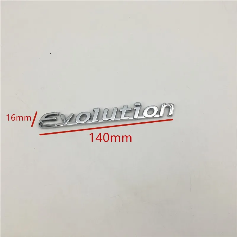 silver 140X16mm Для Mitsubishi Lancer Evolution Эмблема/Бейдж/логотип Задняя Крышка багажника табличка наклейки для авто и наклейки - Название цвета: silver 140X16mm