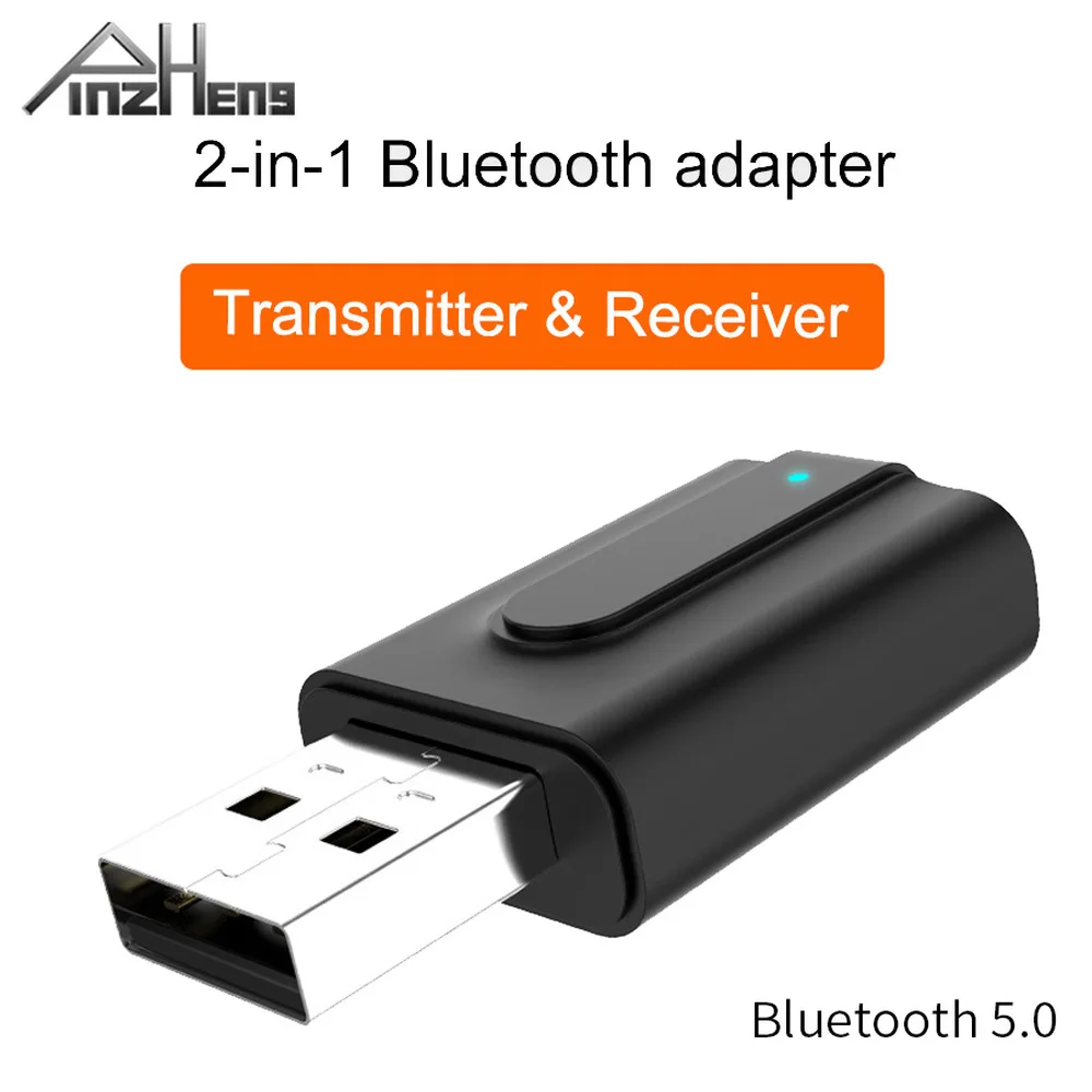 

Bluetooth-адаптер PINZHENG USB 5,0, аудиопередатчик, приемник, беспроводной адаптер для ПК, ТВ, автомобильных наушников, разъем 3,5 мм, Bluetooth, AUX