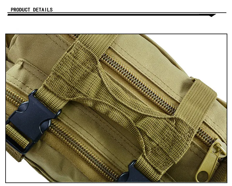 Molle Military Tactical Waist Bag Camping Traveling Hiking Climbing Nylon Shoulder Pack Pouch Outdoor Sports Hunting Gym Bag